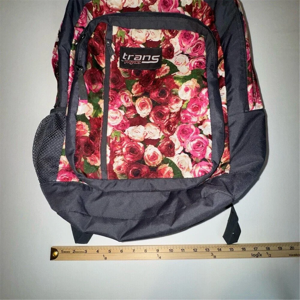 JanSport Megahertz II Backpack Vintage Roses Floral Laptop School‎ Bag
